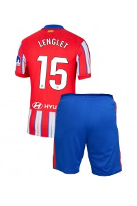 Fotbalové Dres Atletico Madrid Clement Lenglet #15 Dětské Domácí Oblečení 2024-25 Krátký Rukáv (+ trenýrky)